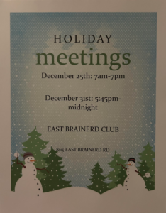 Holiday Meetings East Brainerd Club @ East Brainerd Club